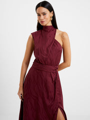 Aba-Eco-Satin-Midi-Dress