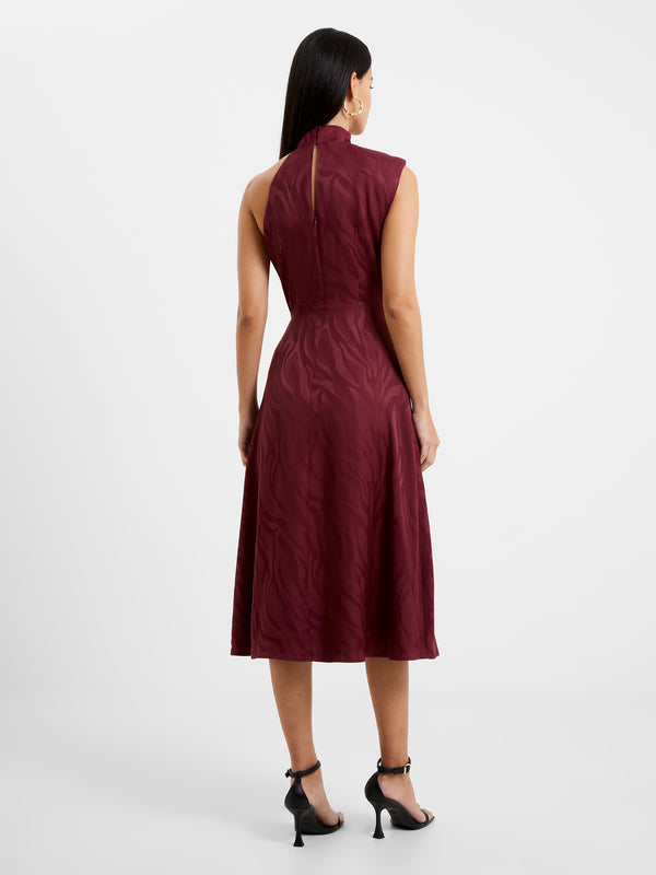 Aba-Eco-Satin-Midi-Dress