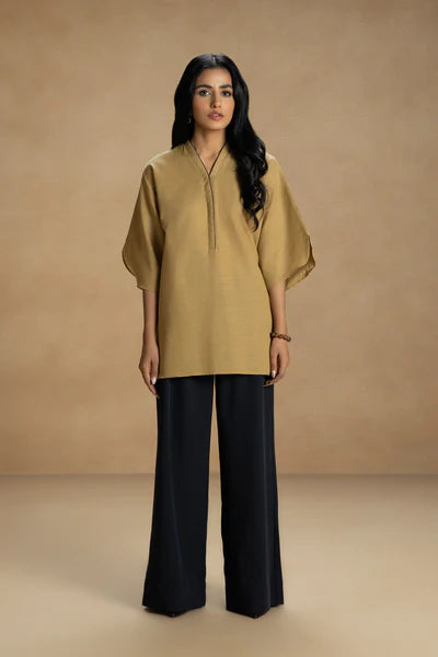 Khaki Khaddar Top