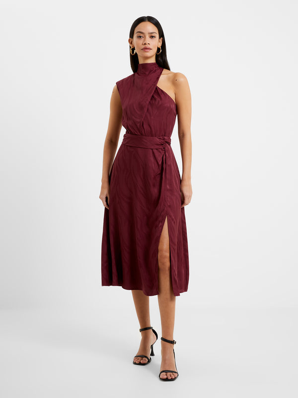 Aba-Eco-Satin-Midi-Dress