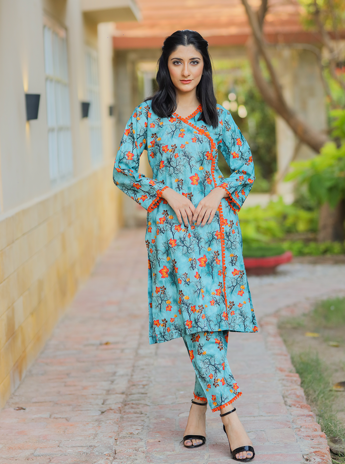 BLOSSOM -  2PC Printed Cambric Shirt with Cambric Trouser