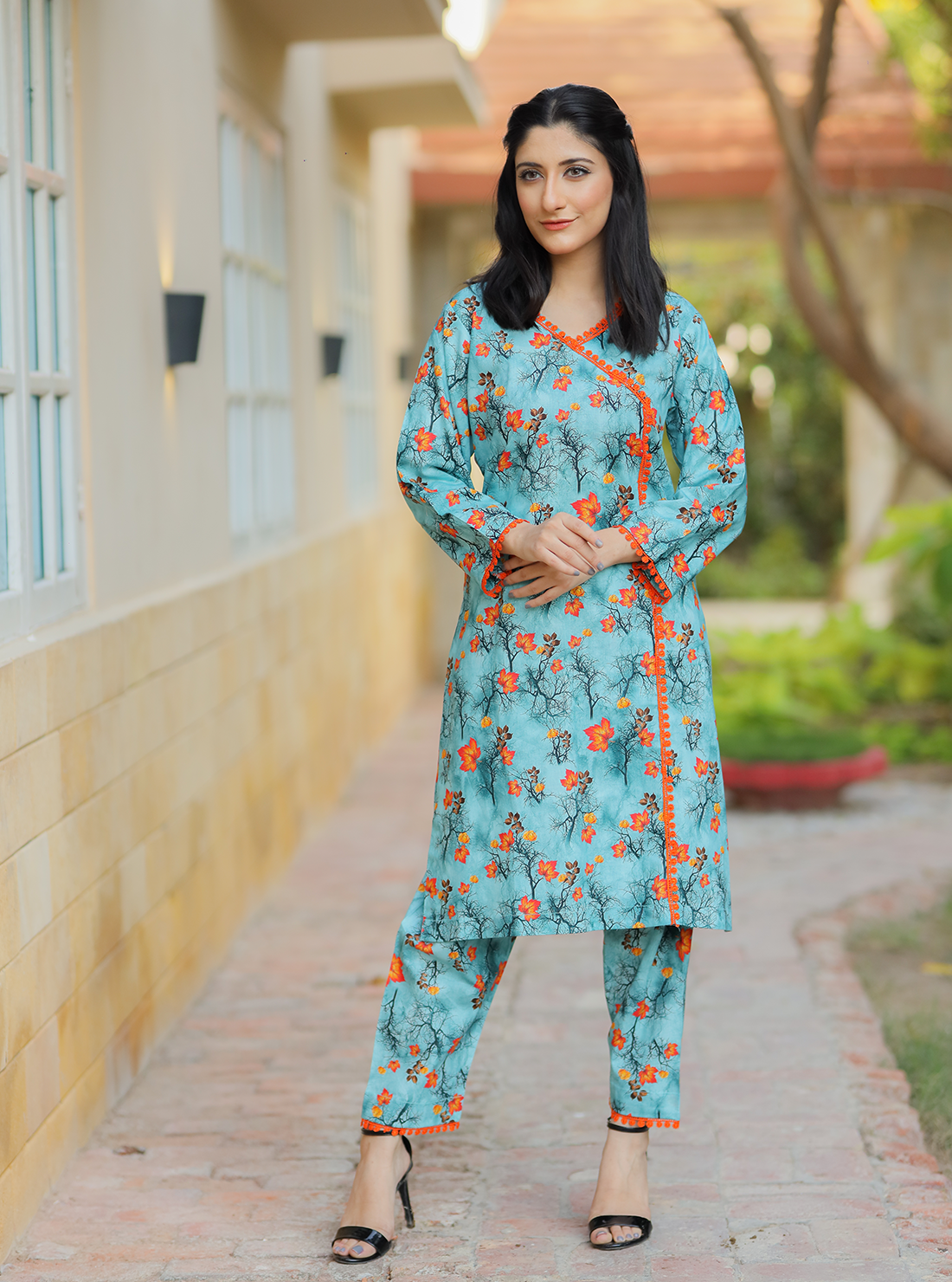 BLOSSOM -  2PC Printed Cambric Shirt with Cambric Trouser